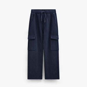 Cargo joggingbroek in gestructureerde sweatstof Tween - Navy | 101511 Wilder