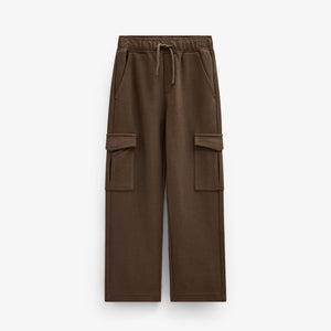 Textured Sweat Cargo Joggers - Tween - Brown | 101512 Wilder