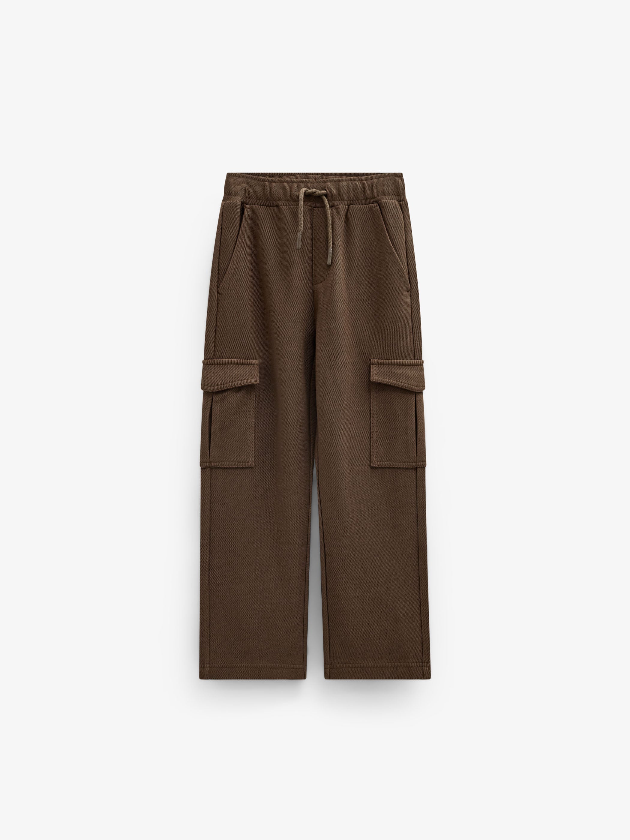 Cargo joggingbroek in gestructureerde sweatstof Tween - Brown | 101512 Wilder