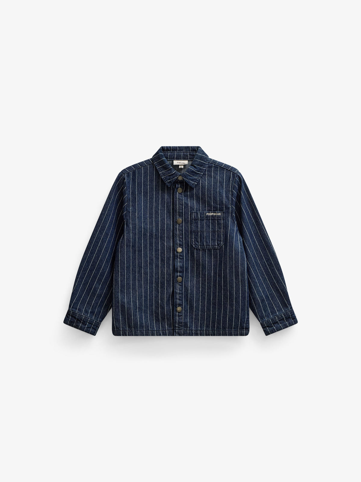 Denim overshirt met krijtstreep Tween - Dark Blue | 101515 Austin