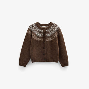 Jacquard gebreid vest Kids - Brown | 101523 Daniella