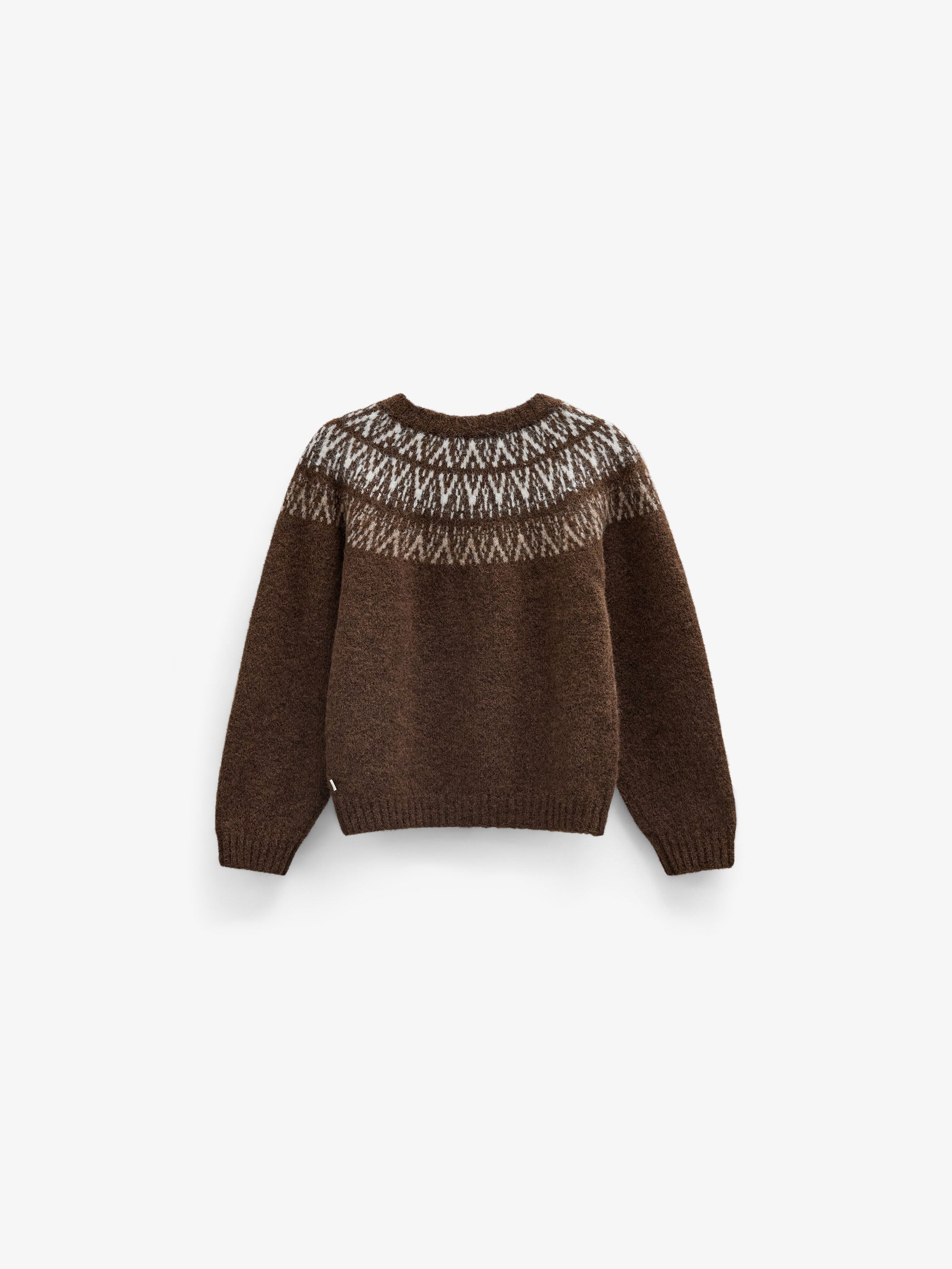 Jacquard gebreid vest Tween - Brown | 101524 Daniella
