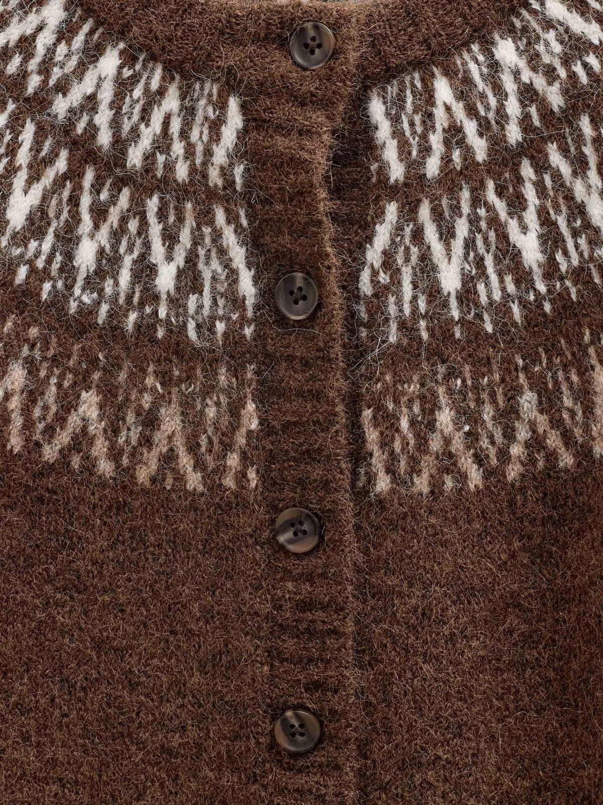 Jacquard gebreid vest Kids - Brown | 101523 Daniella