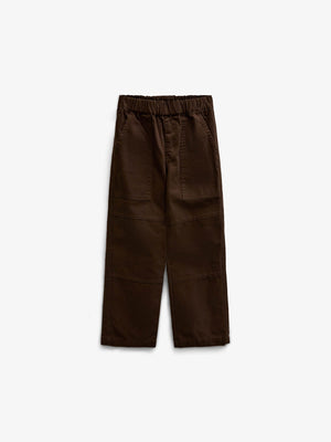 Canvas Patch Pocket Trousers - Kids - Dark Brown | 101531 Greyson