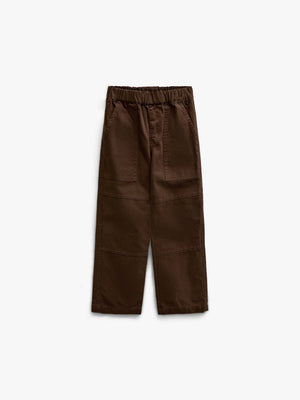 Canvas broek met opgestikte zakken Kids - Dark Brown | 101531 Greyson