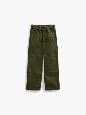 Canvas broek met opgestikte zakken Kids - Moss Green | 101535 Greyson