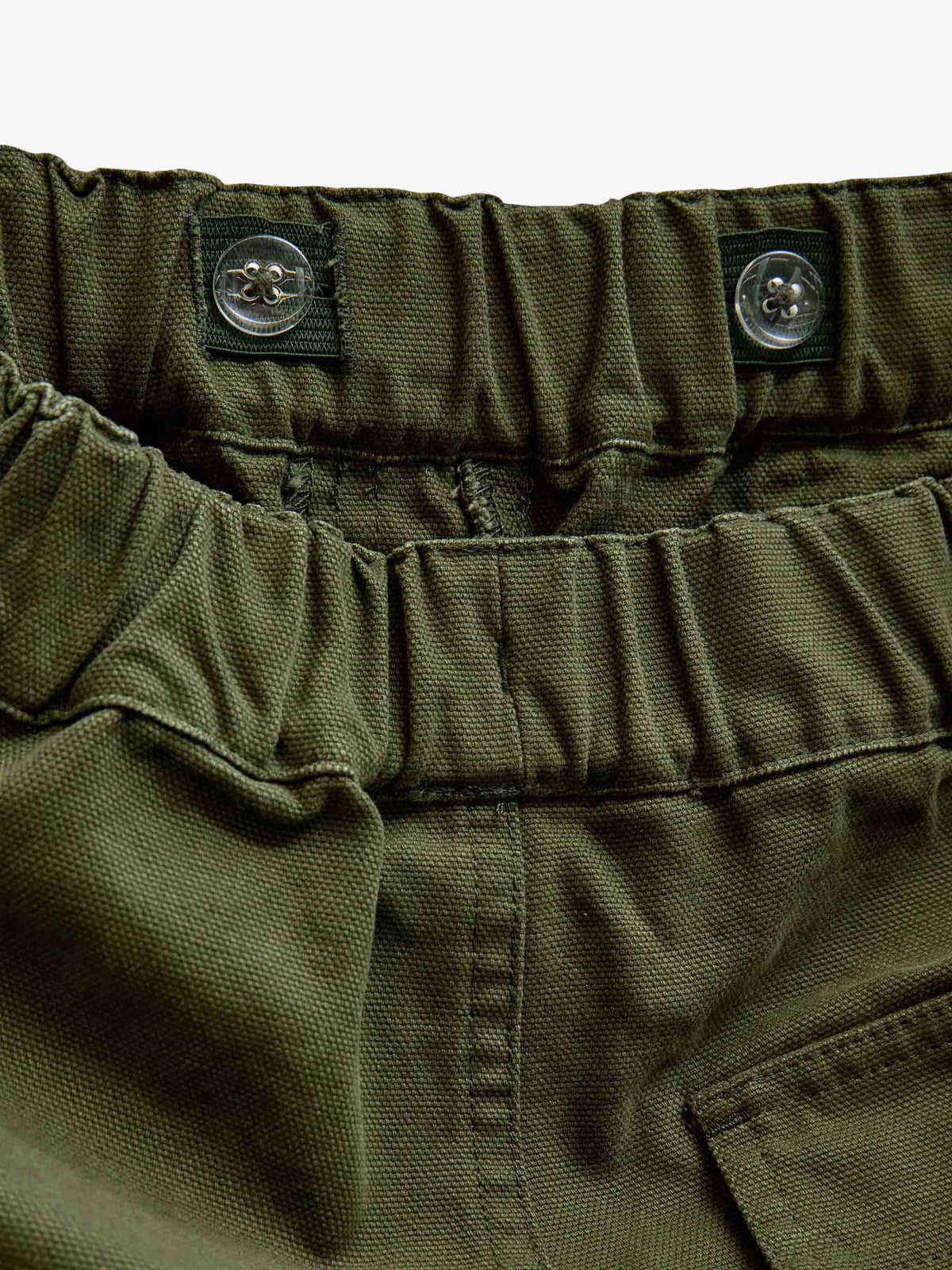 Canvas broek met opgestikte zakken Kids - Moss Green | 101535 Greyson