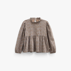 Jersey peplum blouse met print Kids - Blue/Brown | 101541 Heidi
