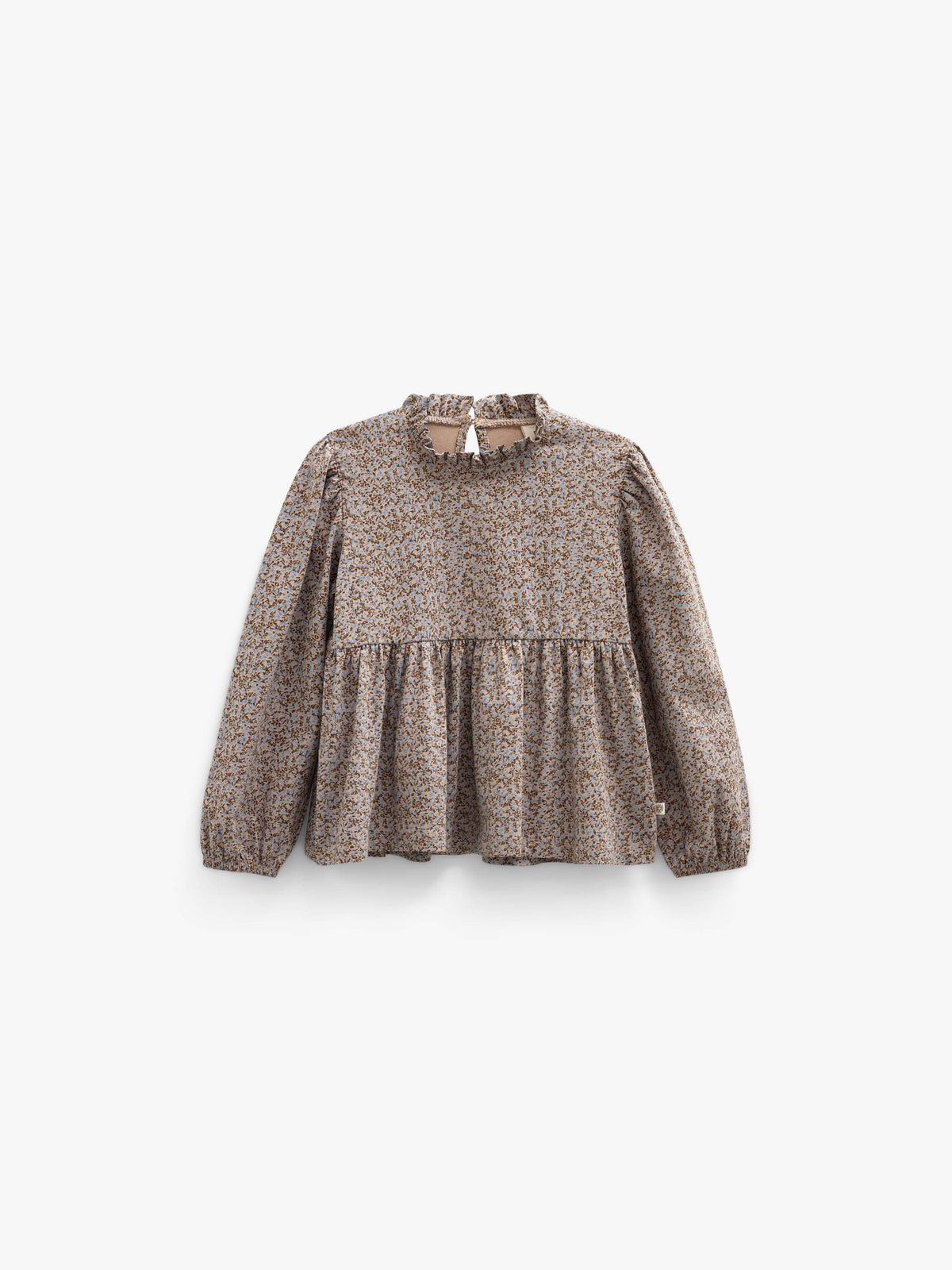Jersey peplum blouse met print Kids - Blue/Brown | 101541 Heidi