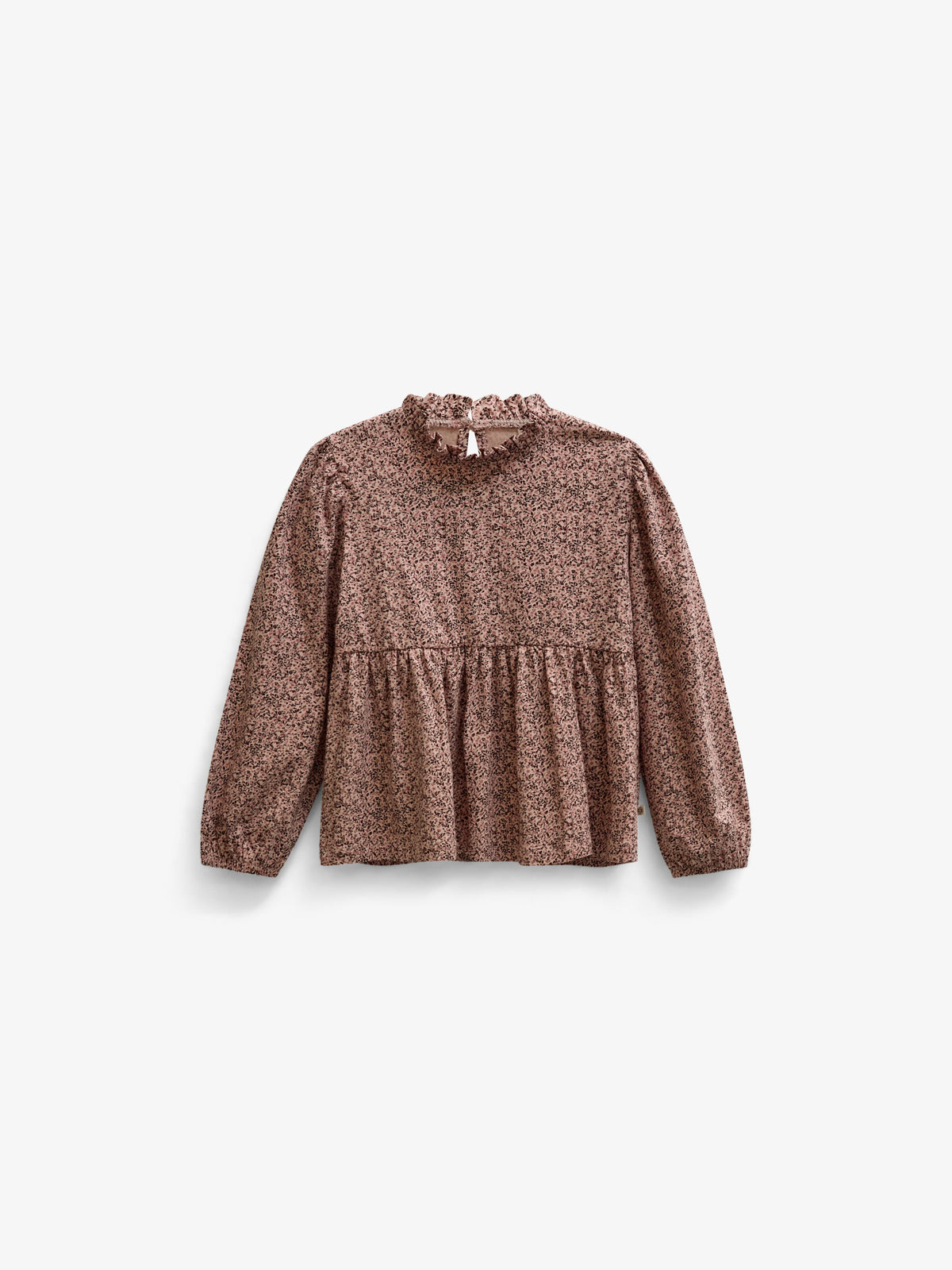 Printed Peplum Jersey Blouse - Kids - Rose/Bordeaux | 101543 Heidi