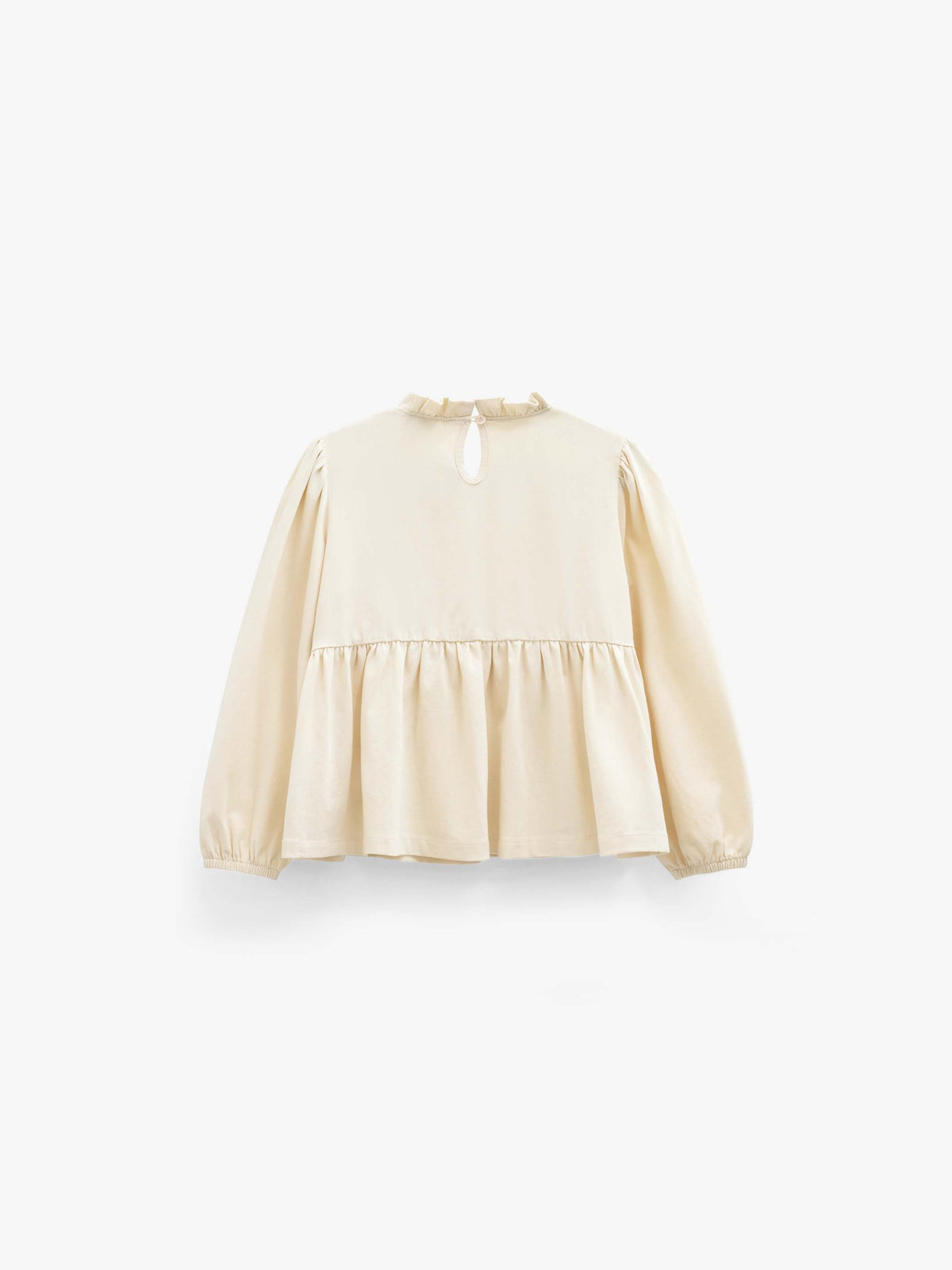 Effen jersey peplum blouse Tween - Offwhite | 101546 Heidi