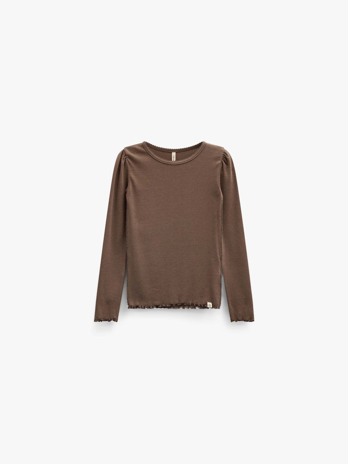Geribd langarmshirt in modalmix Kids - Brown | 101557 Lottie