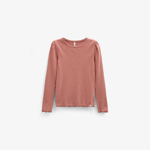 Geribd langarmshirt in modalmix Tween - Dusty Rose | 101560 Lottie