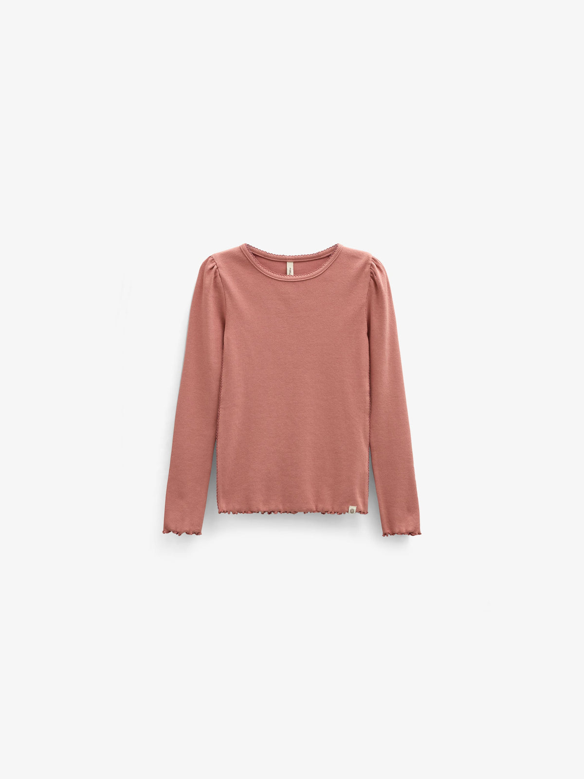 Ribbed Modal-Blend Long-Sleeve T-Shirt - Tween - Dusty Rose | 101560 Lottie