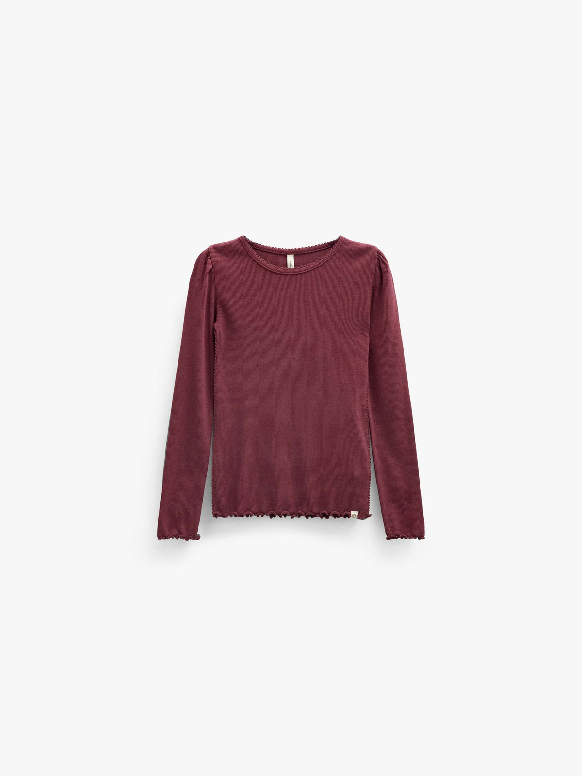 Geribd langarmshirt in modalmix Tween - Bordeaux | 101562 Lottie