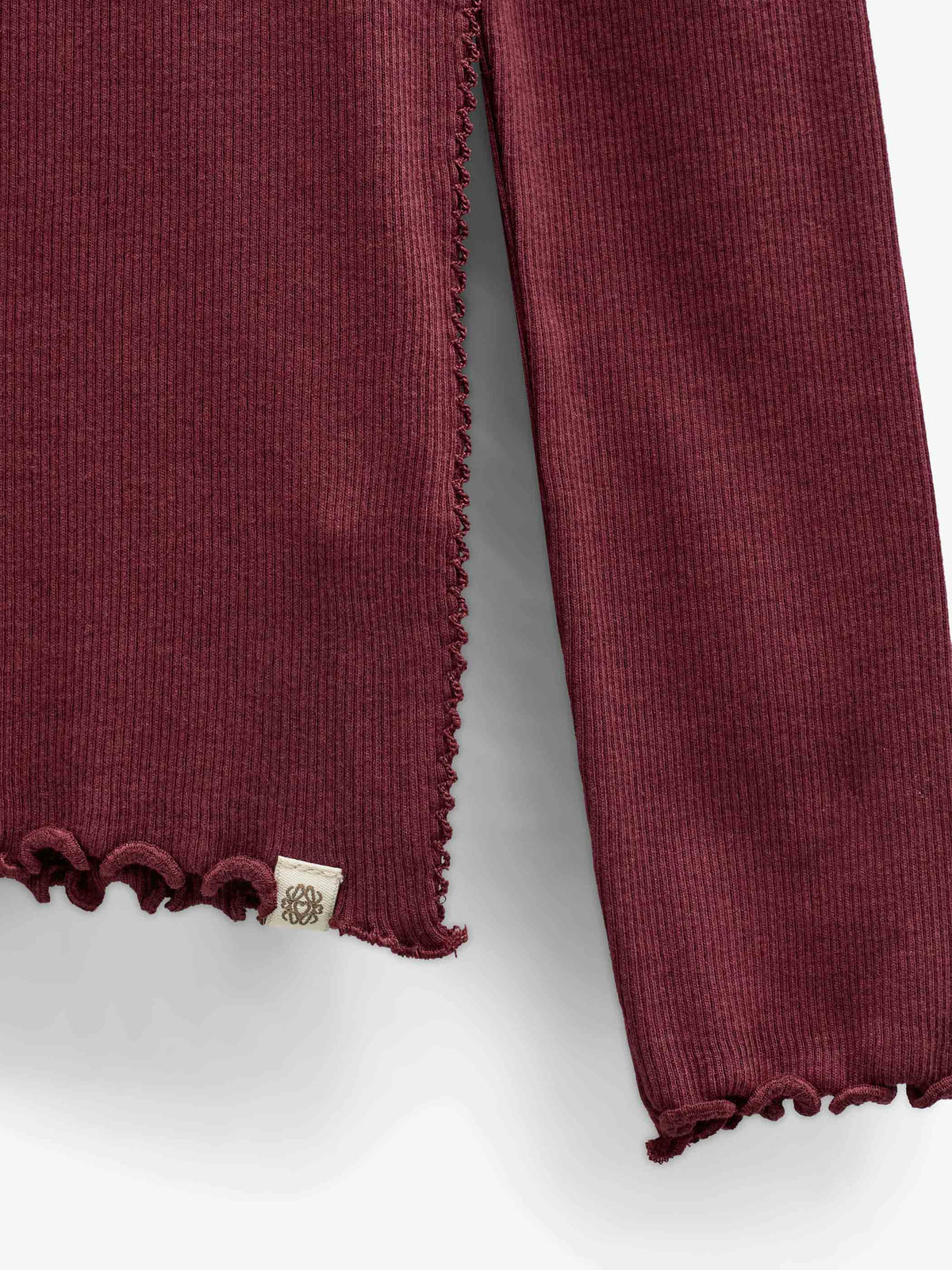 Geribd langarmshirt in modalmix Tween - Bordeaux | 101562 Lottie