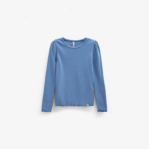 Geribd langarmshirt in modalmix Tween - Dusty Blue | 101564 Lottie