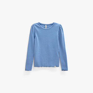 Geribd langarmshirt in modalmix Tween - Dusty Blue | 101564 Lottie