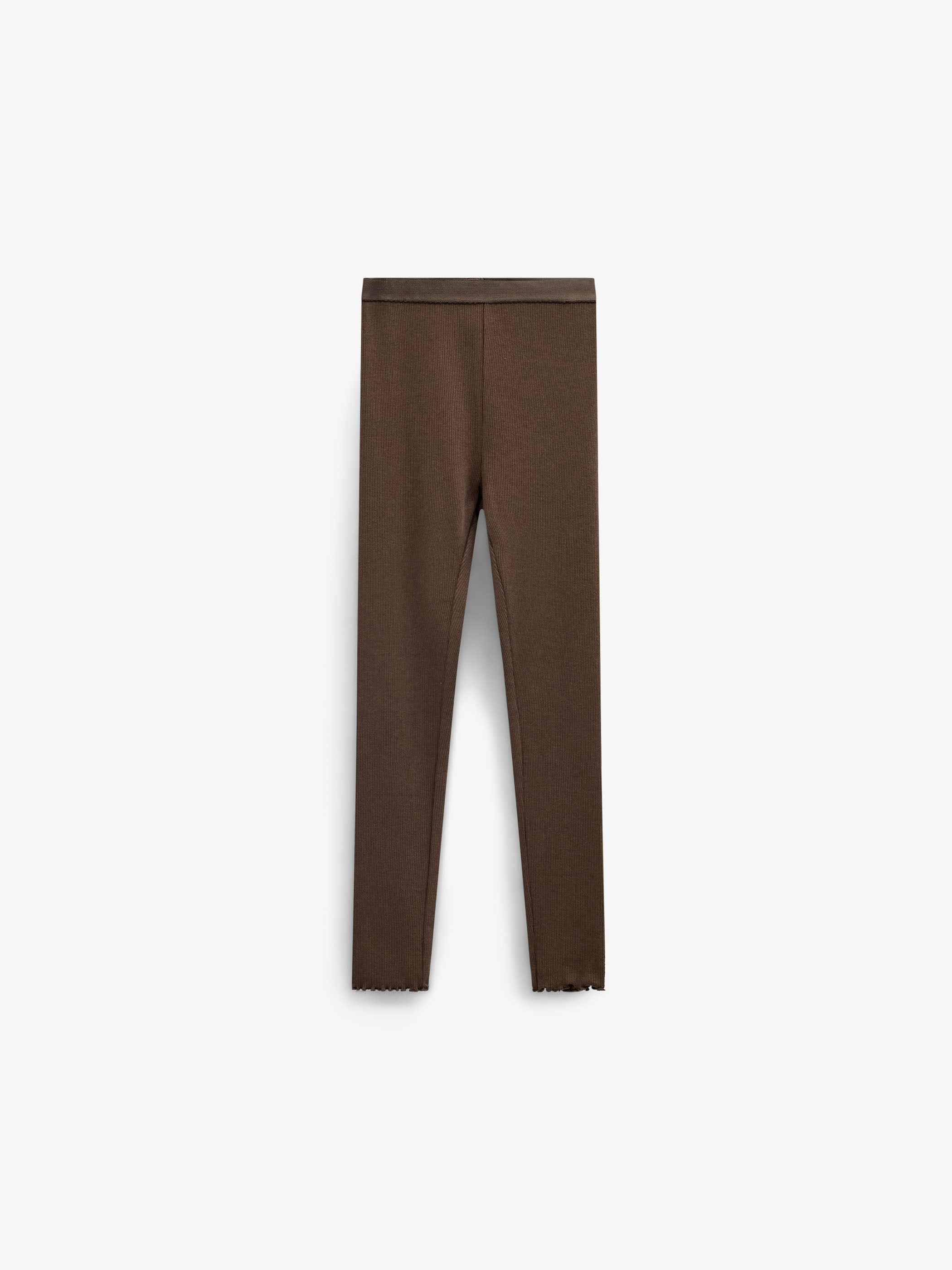 Ribbed Modal-Blend Leggings - Tween - Brown | 101566 Lottie