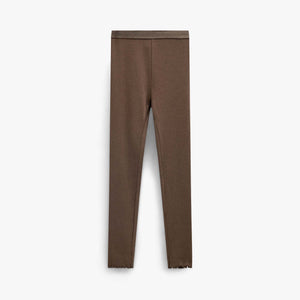 Geribde legging in modalmix Kids - Brown | 101565 Lottie