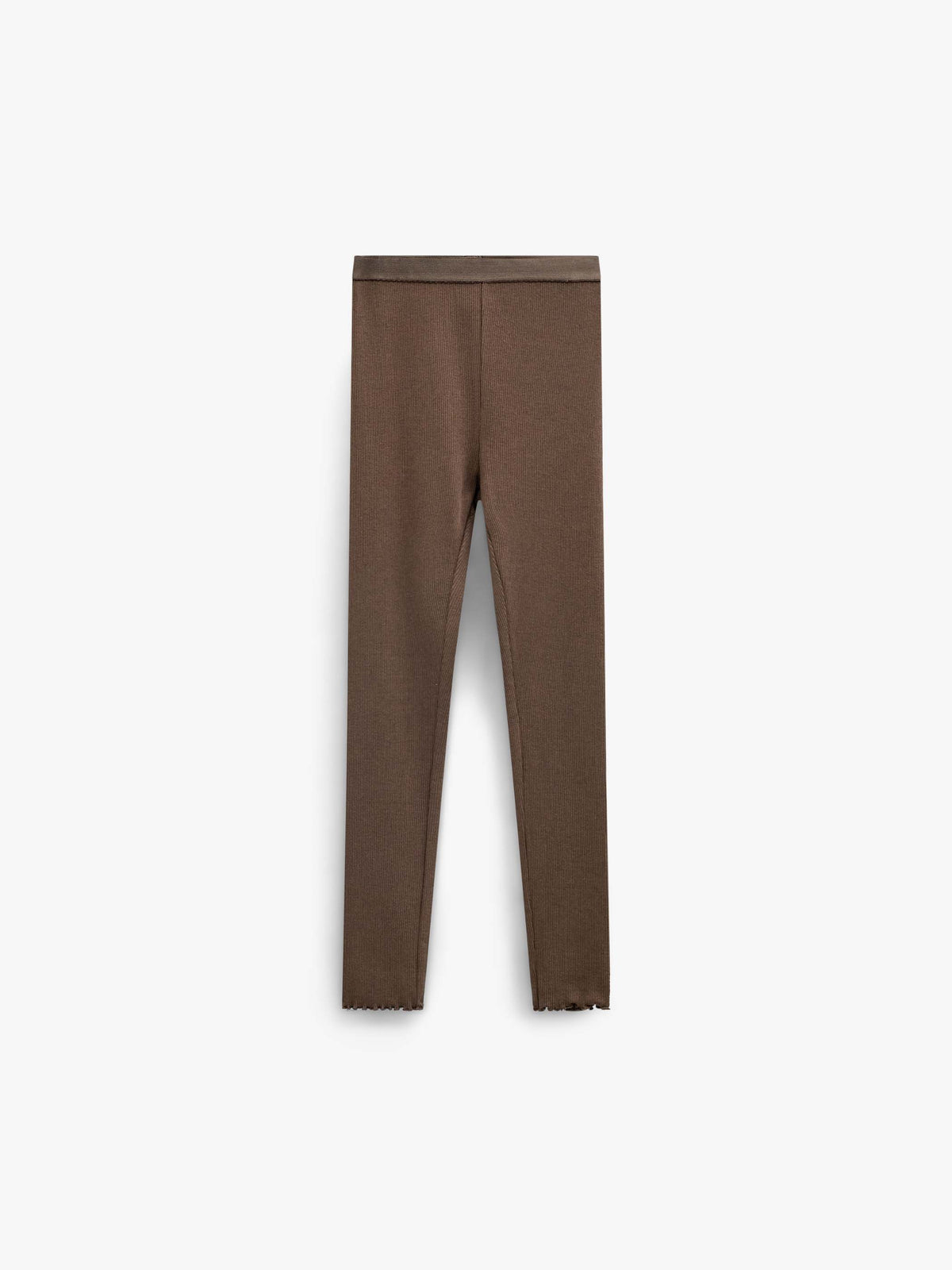 Geribde legging in modalmix Kids - Brown | 101565 Lottie