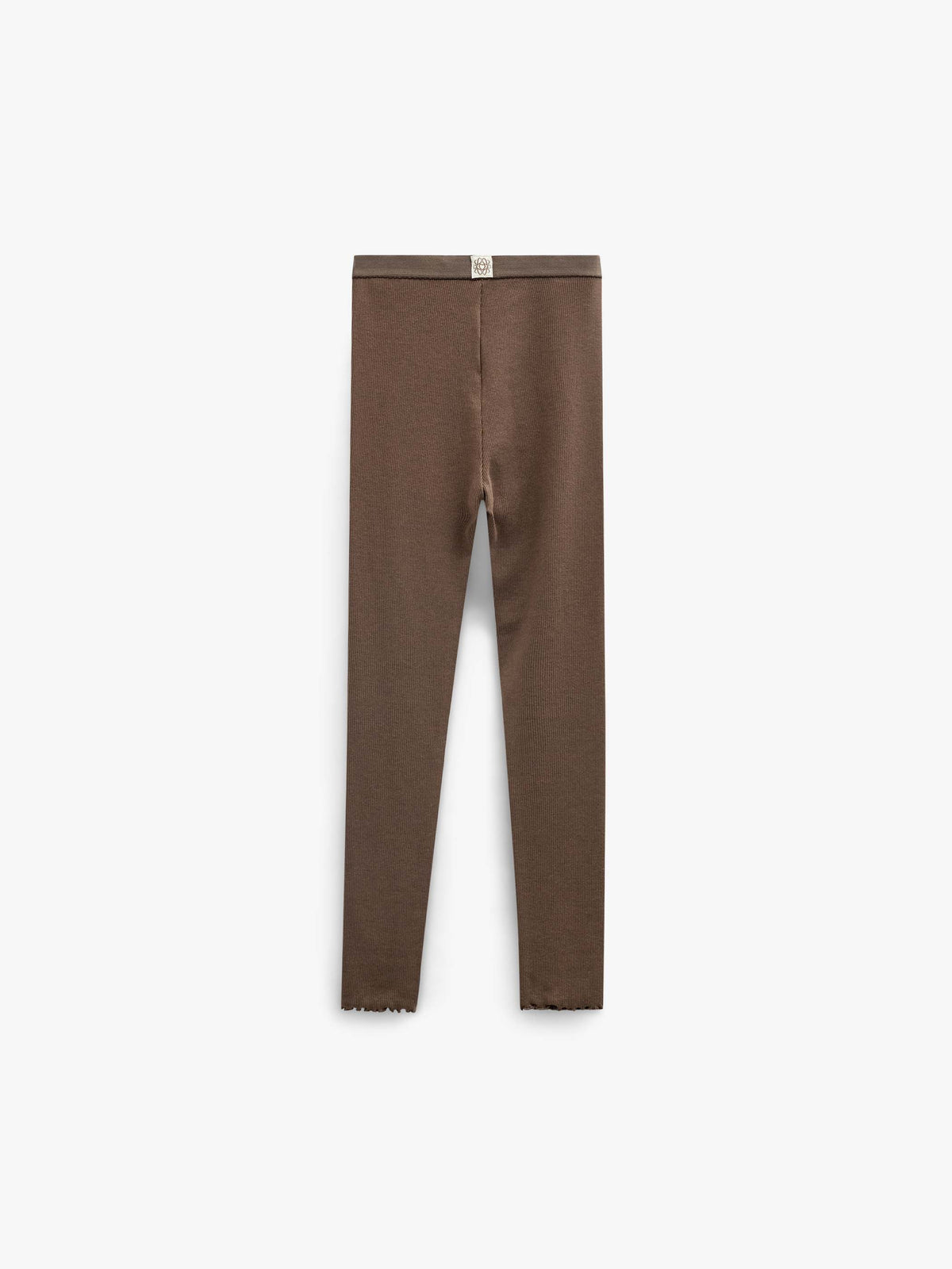 Geribde legging in modalmix Tween - Brown | 101566 Lottie