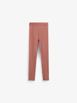 Ribbed Modal-Blend Leggings - Tween - Dusty Rose | 101568 Lottie