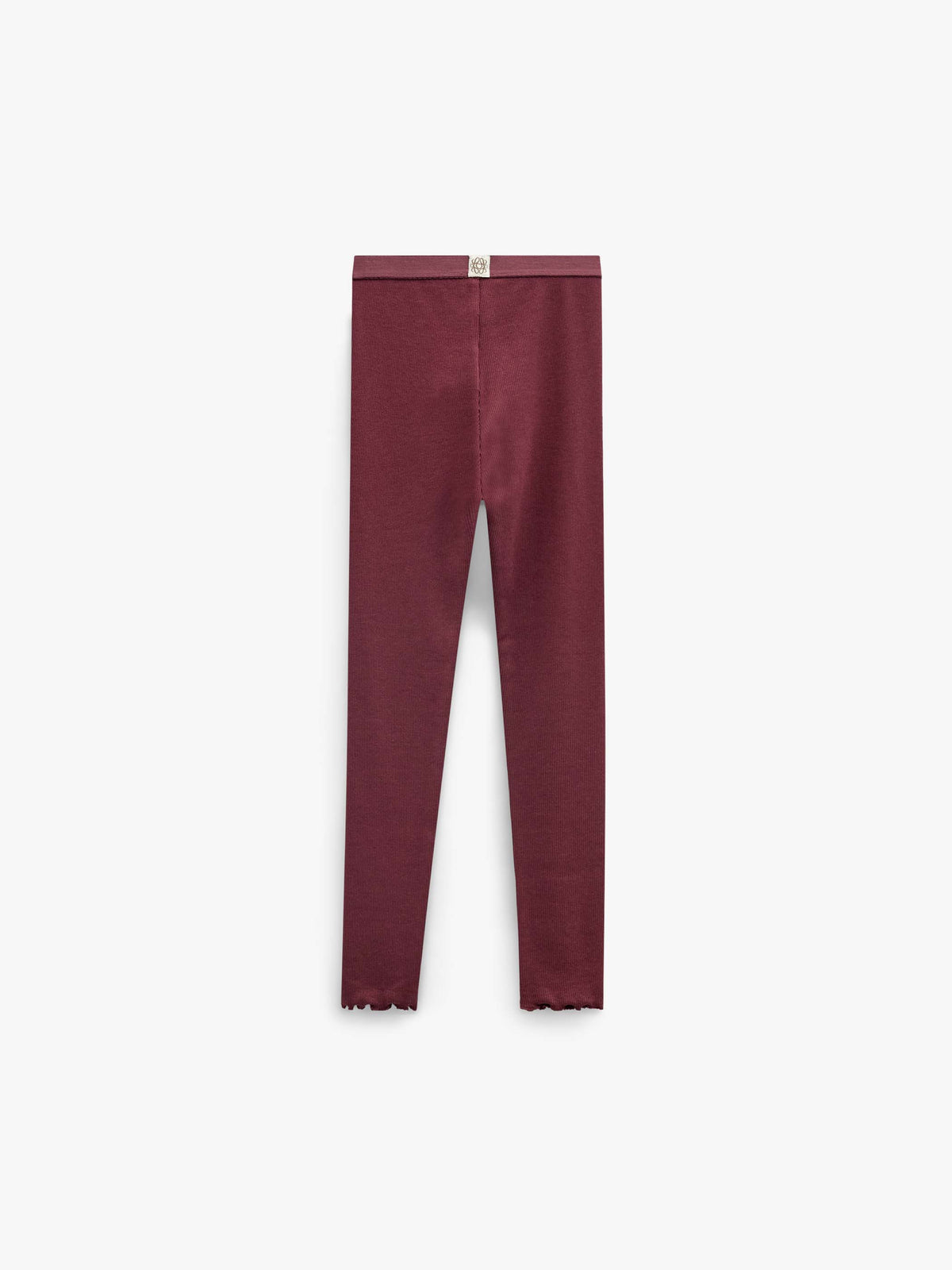 Geribde legging in modalmix Tween - Bordeaux | 101570 Lottie