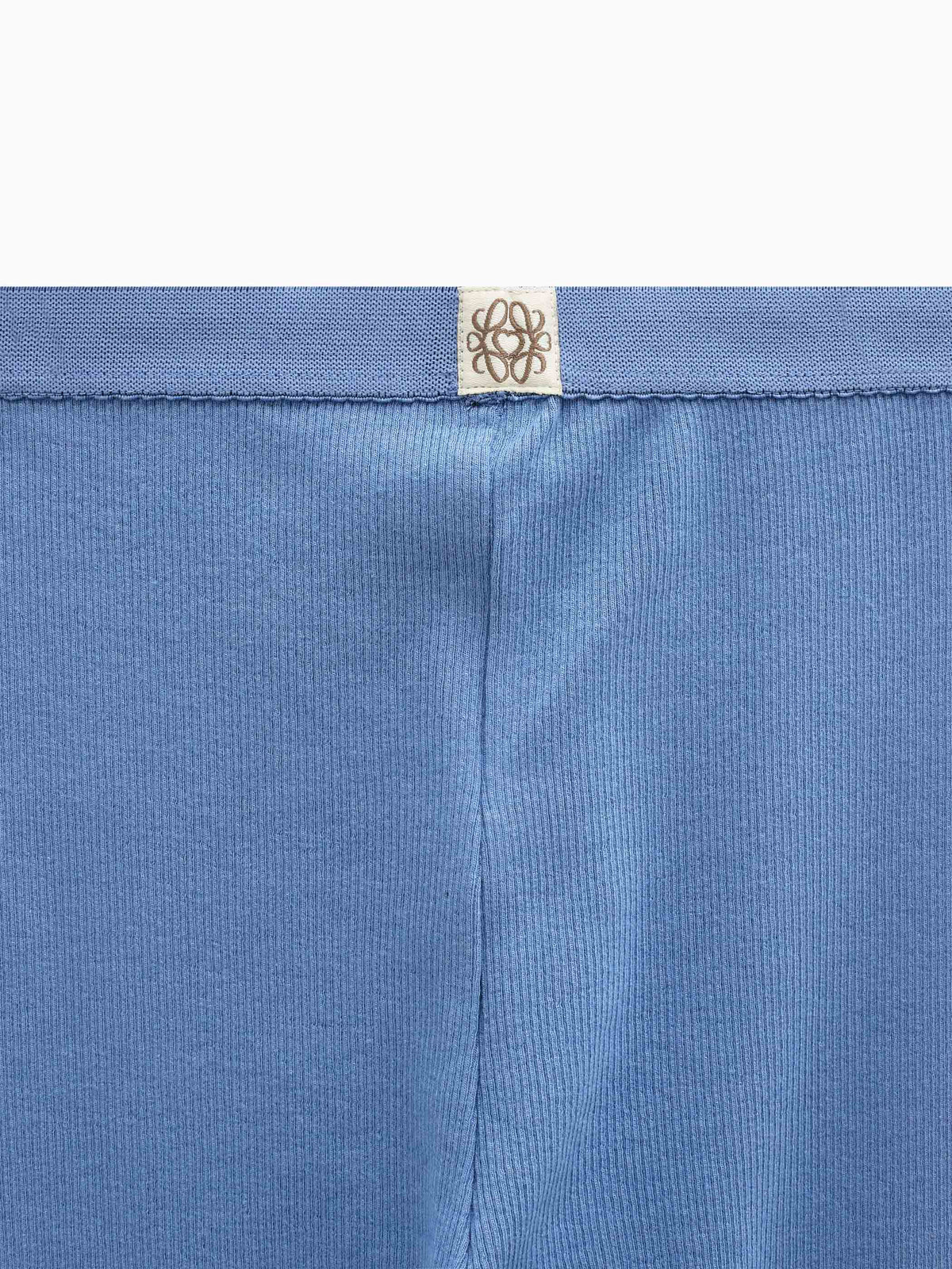 Geribde legging in modalmix Kids - Dusty Blue | 101571 Lottie