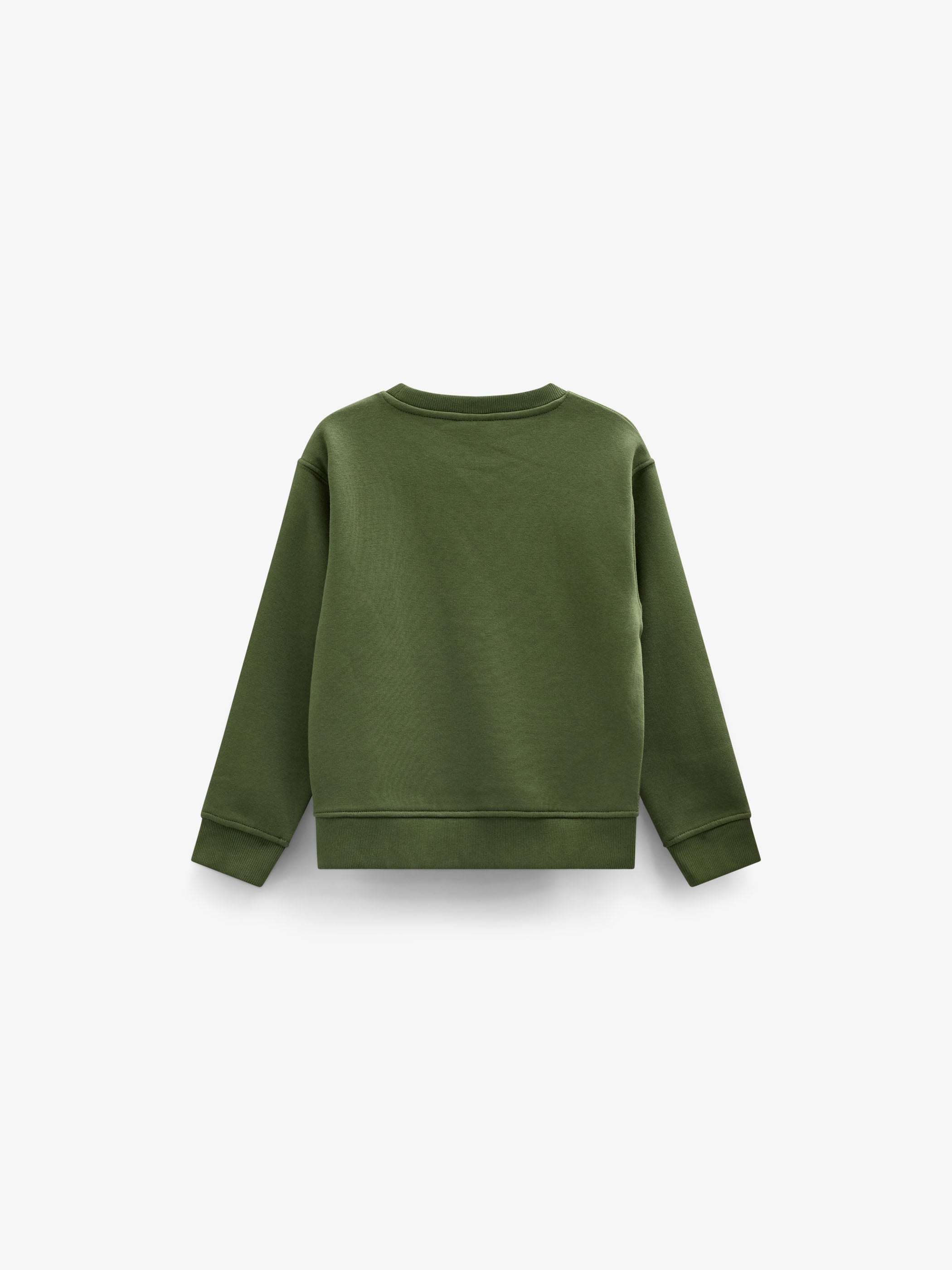 Smiley Crew Neck Sweatshirt - Tween - Moss Green | 101576 Andrew