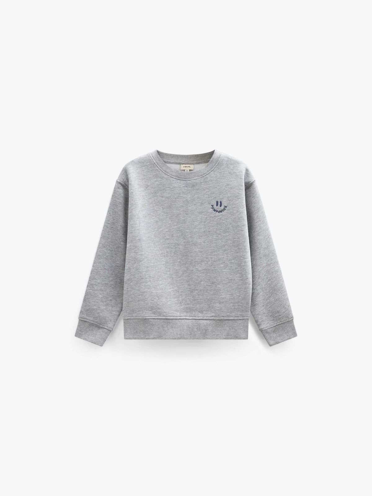 Sweatshirt met ronde hals en smileyborduursel Kids - Grey Melange | 101577 Andrew