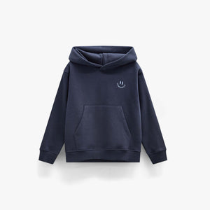 Hoodie met smileyborduursel Tween - Navy | 101580 Andrew