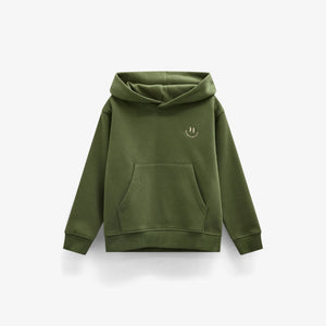 Hoodie met smileyborduursel Kids - Moss Green | 101581 Andrew