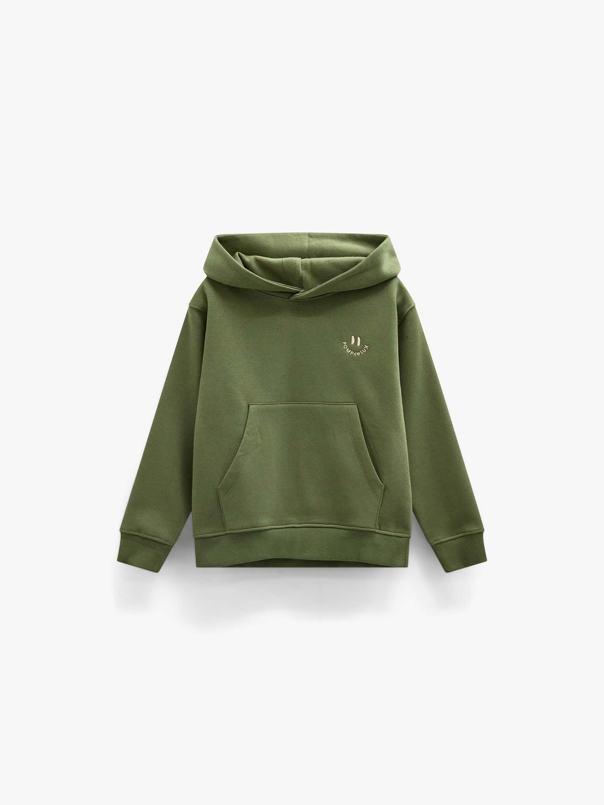 Hoodie met smileyborduursel Tween - Moss Green | 101582 Andrew