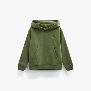 Hoodie met smileyborduursel Kids - Moss Green | 101581 Andrew