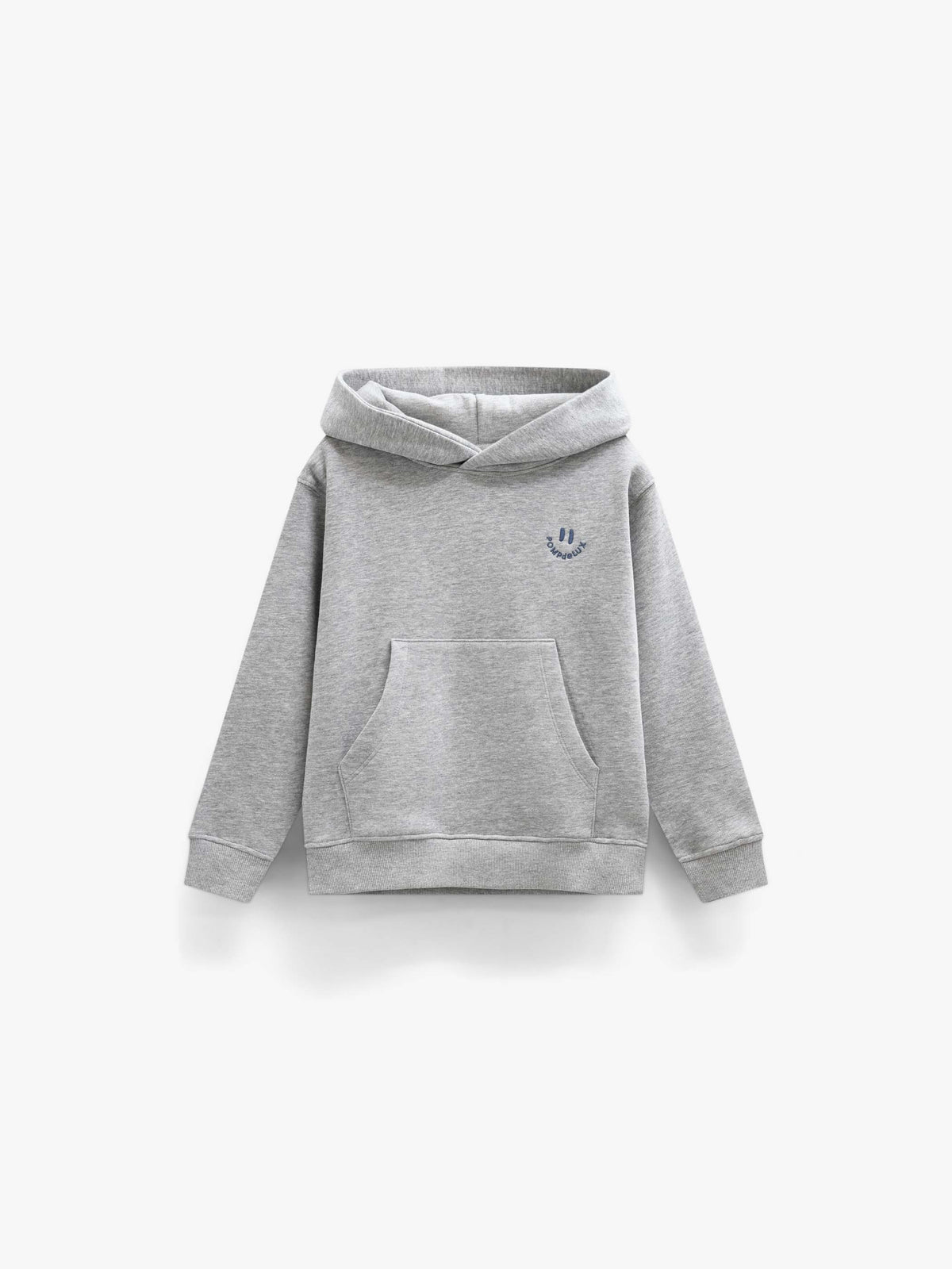 Hoodie met smileyborduursel Kids - Grey Melange | 101583 Andrew