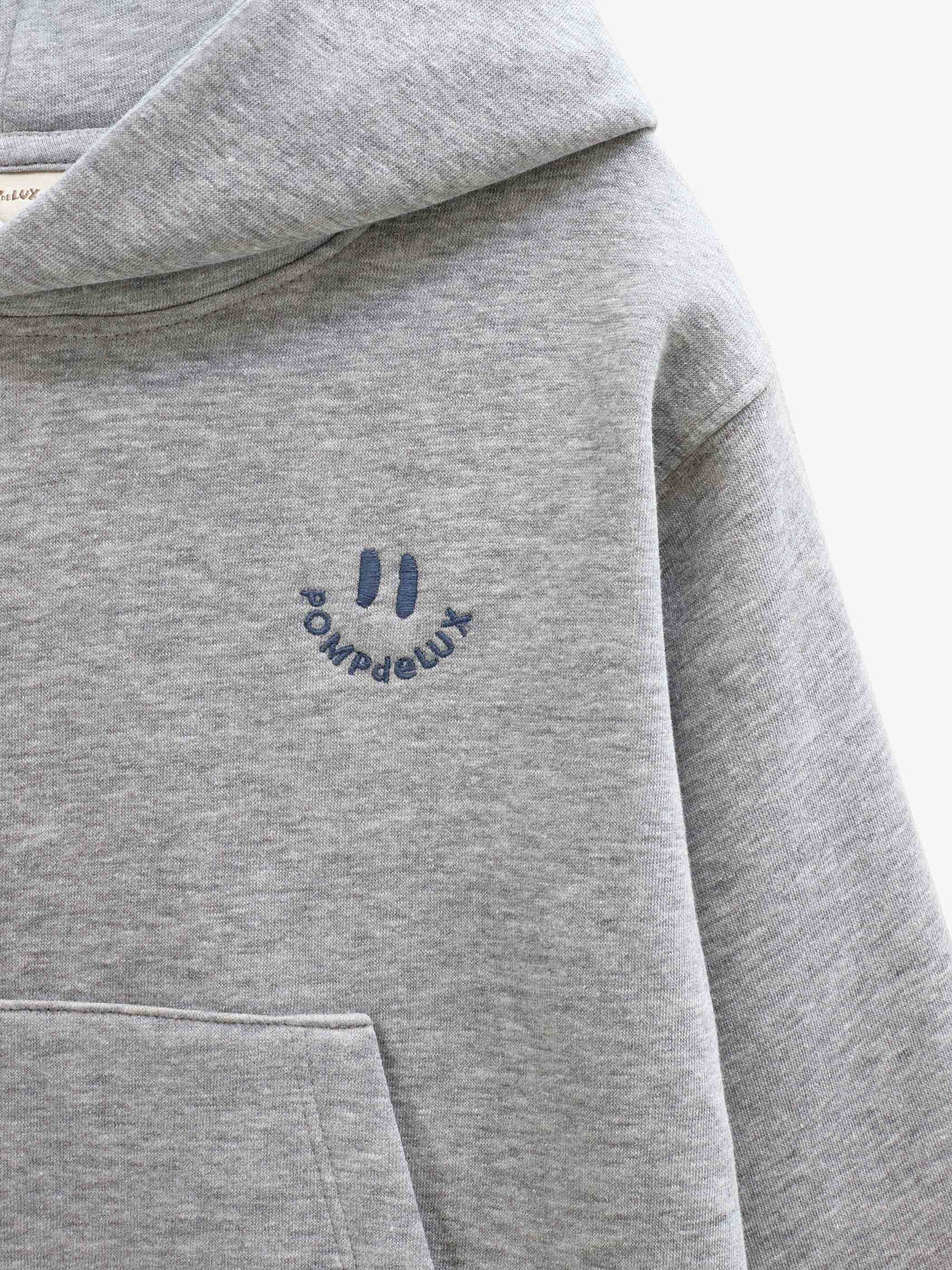 Hoodie met smileyborduursel Kids - Grey Melange | 101583 Andrew