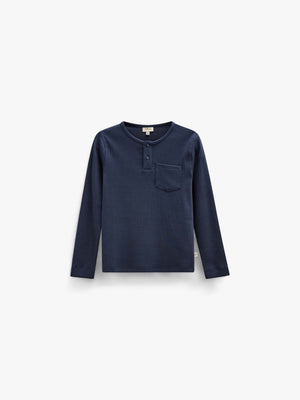 Geribd henley-langarmshirt Tween - Navy | 101592 Conrad