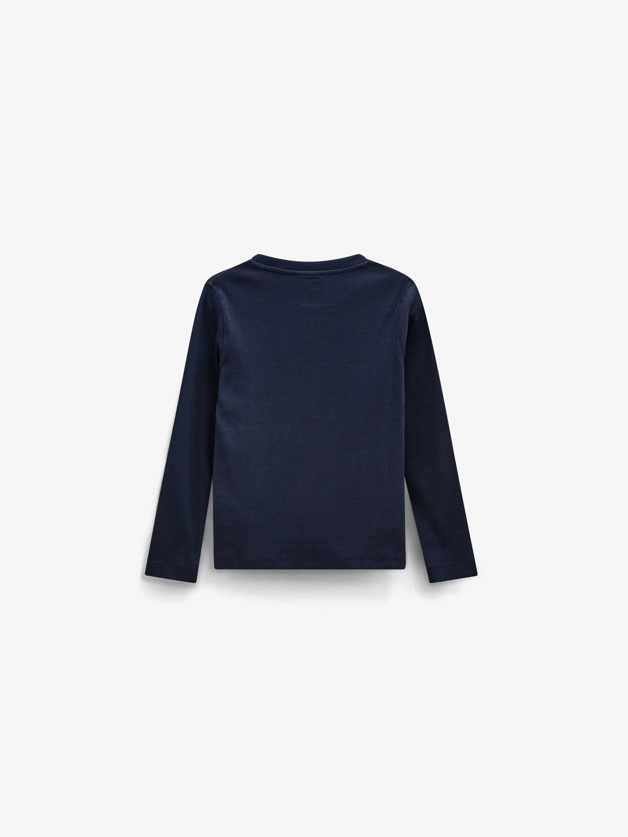 Ribbed Long-Sleeve T-Shirt - Tween - Navy | 101598 Conrad