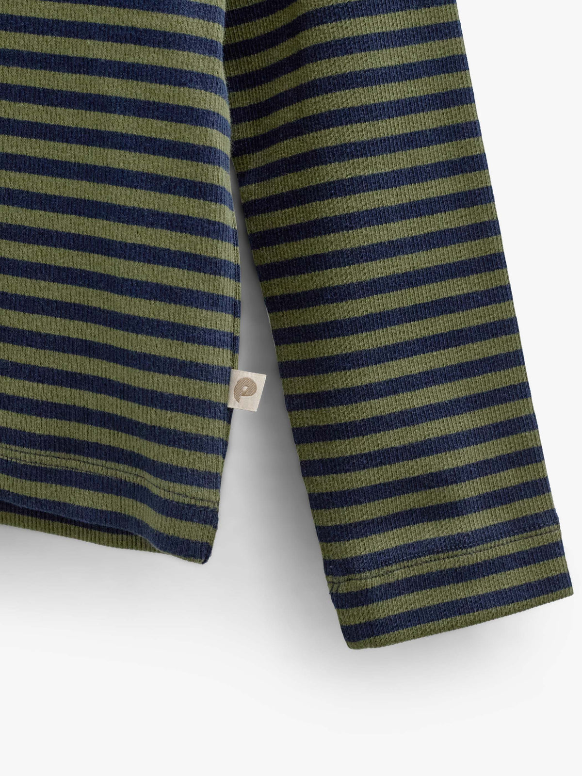 Geribd langarmshirt Kids - Moss Green/Navy Stripe | 101601 Conrad
