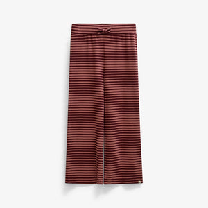 Gestreepte geribde wide-leg broek Tween - Dusty Rose/Bordeaux | 101607 Gloria