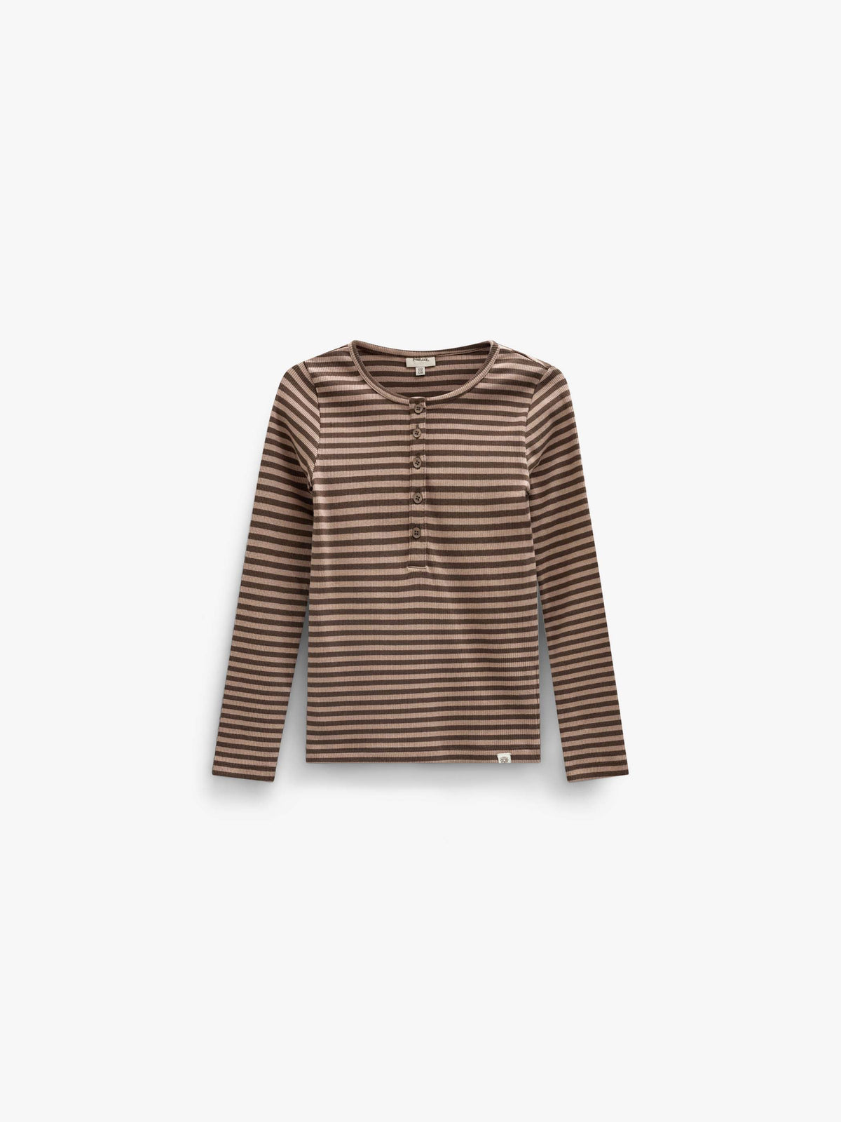 Gestreept geribd langarmshirt Tween - Brown/Light Brown | 101615 Gloria