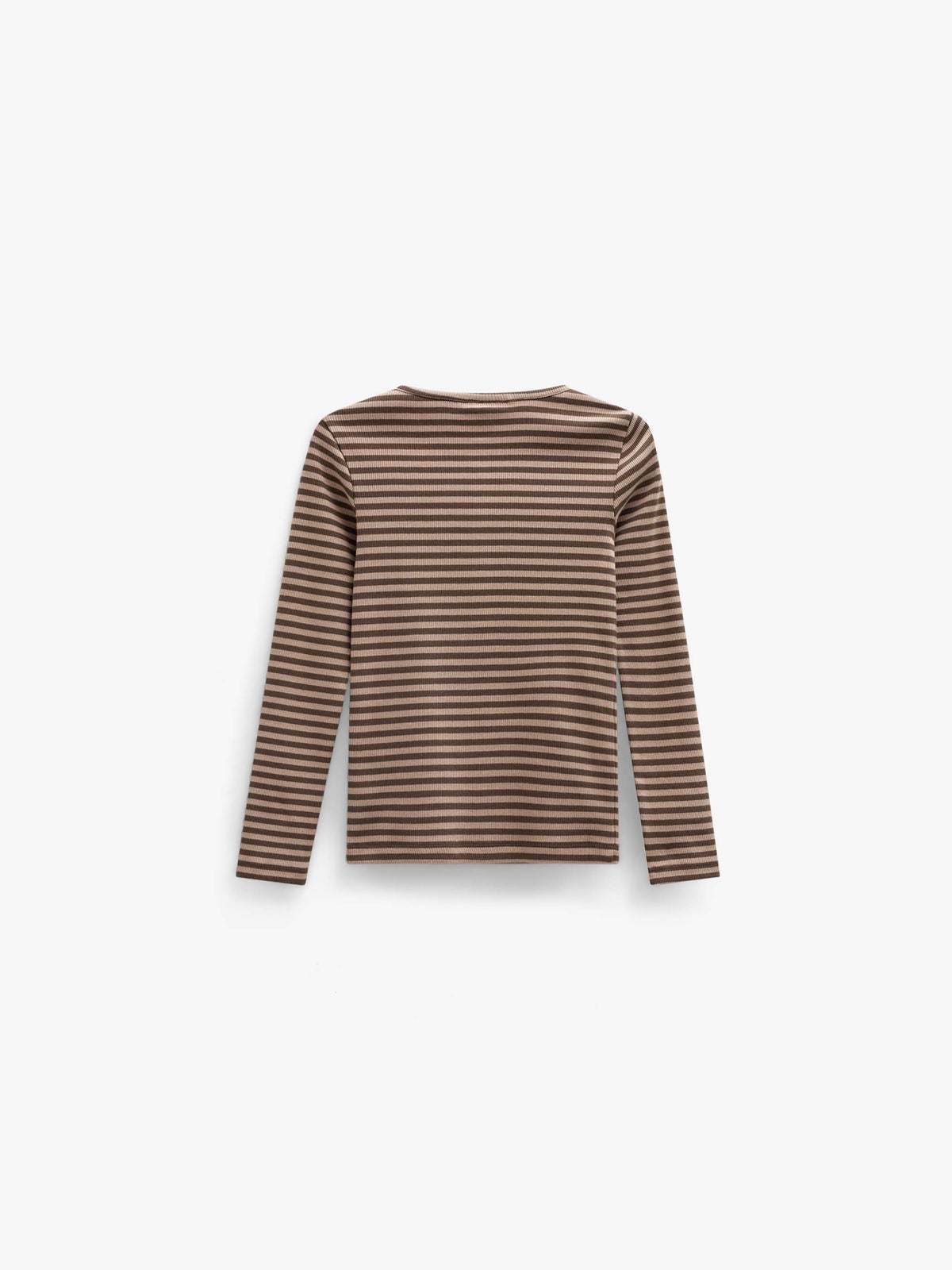 Gestreept geribd langarmshirt Tween - Brown/Light Brown | 101615 Gloria