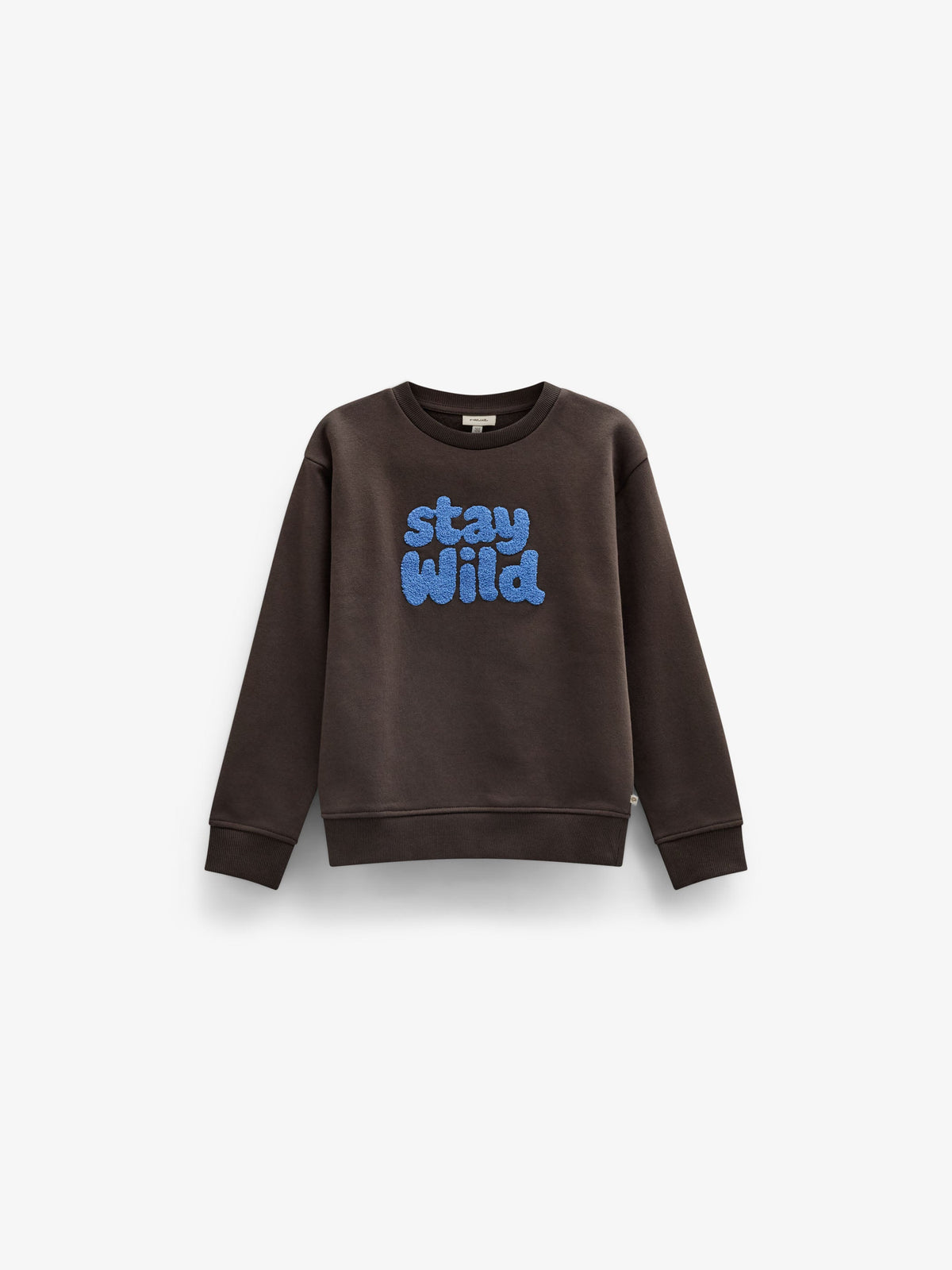 Sweatshirt met ronde hals en badstofborduursel Tween - Dark Brown | 101623 Joel