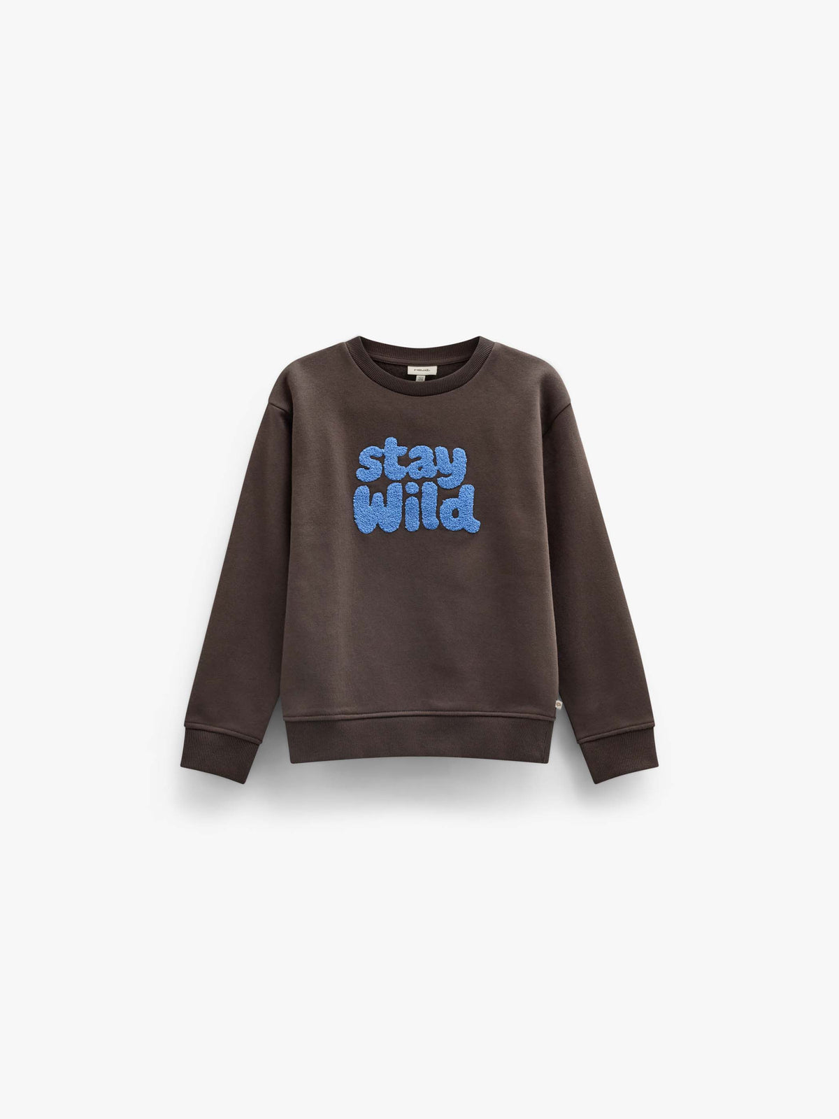 Sweatshirt met ronde hals en badstofborduursel Tween - Dark Brown | 101623 Joel