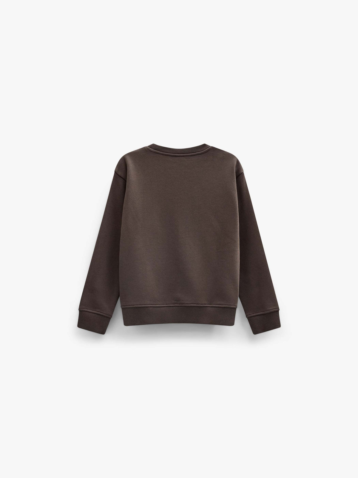 Sweatshirt met ronde hals en badstofborduursel Kids - Dark Brown | 101622 Joel