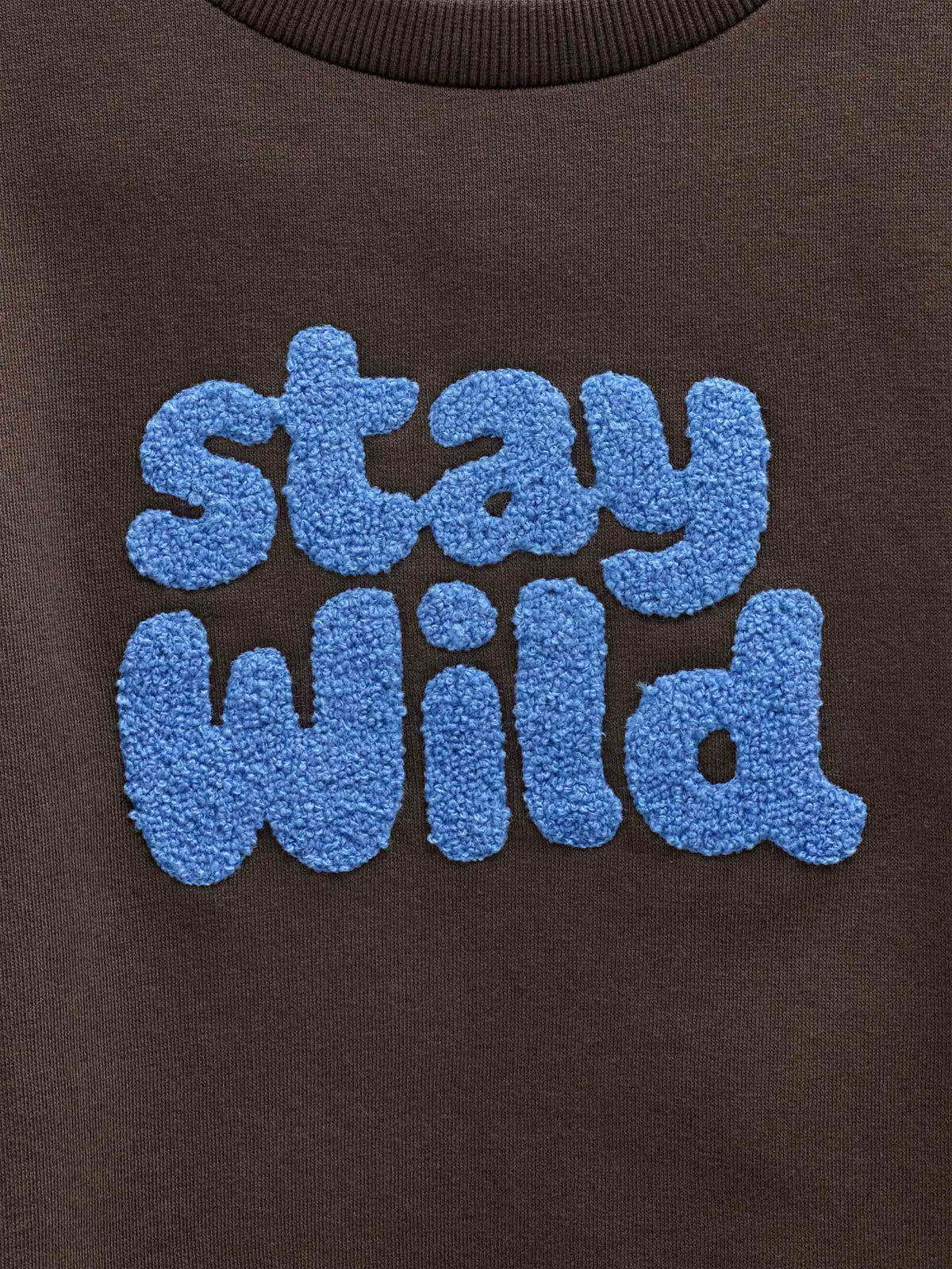 Sweatshirt met ronde hals en badstofborduursel Tween - Dark Brown | 101623 Joel
