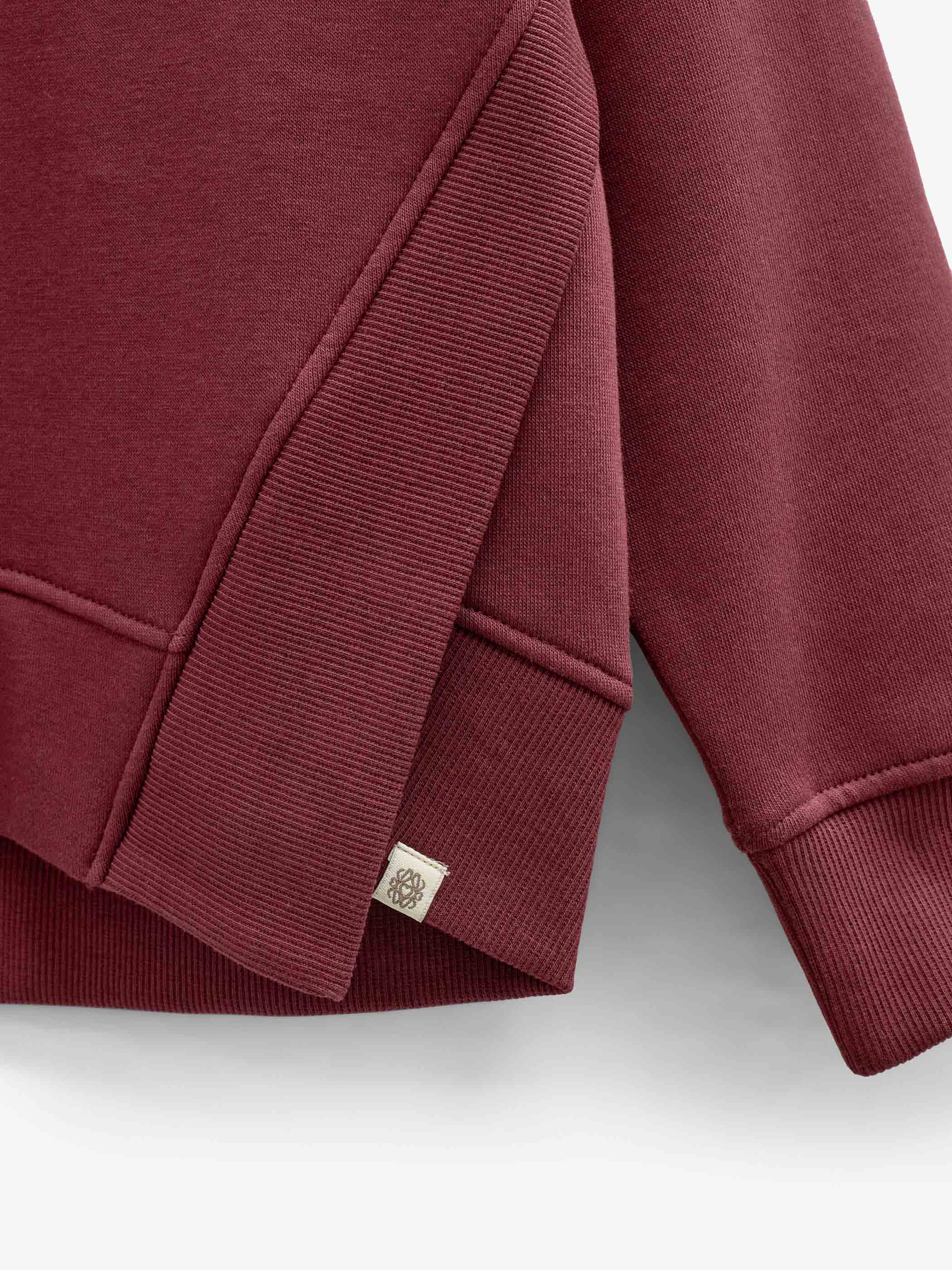 Sweatshirt met ribdetails Kids - Bordeaux | 101624 Zoe