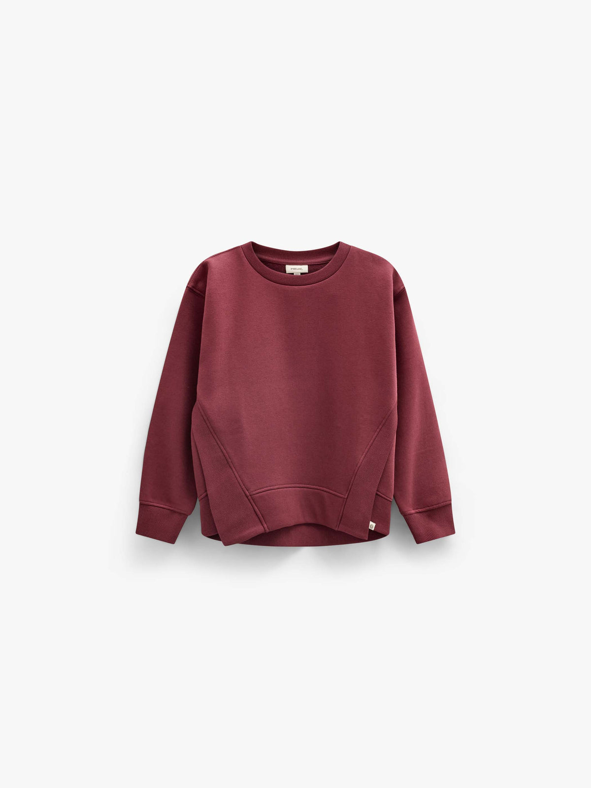 Sweatshirt met ribdetails Tween - Bordeaux | 101625 Zoe
