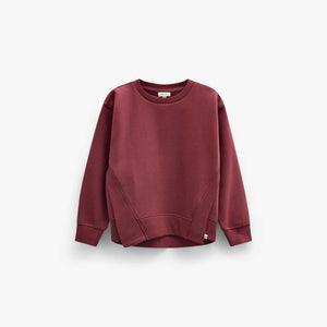 Sweatshirt met ribdetails Kids - Bordeaux | 101624 Zoe